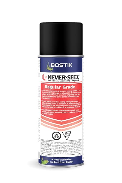 Never-Seez Regular Grade Anti-Seize 12.5 oz Aerosol Lubricant - Copper Graphite Compound for Nuts, Bolts, Pipe Fittings, Valves, Machinery Rust, Corrosion & High-Temp Protection