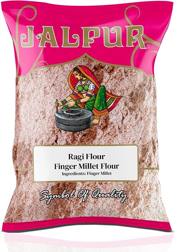 JALPUR MILLERS Ragi Flour 100g – Premium Nachni Atta | Nutritious Finger Millet Flour | Rich in Calcium, Iron & Fibre – Ideal for Chapatis, Dosa, Porridge & Healthy Baking – Flour for Balanced Diets