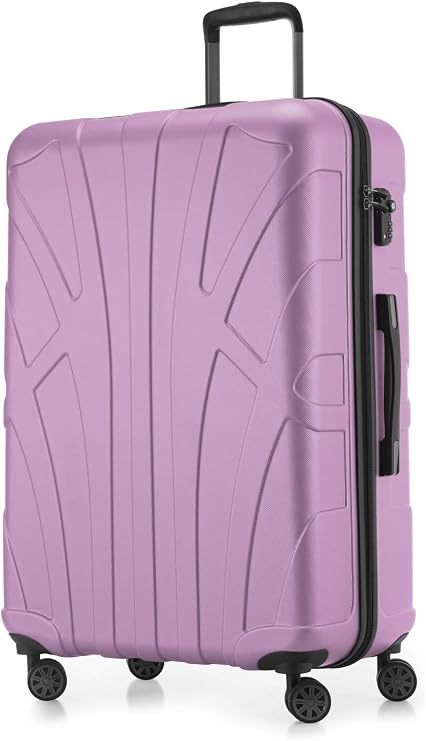 Suitline Hand Luggage Hard Shell Suitcase Trolley Suitcase Travel Suitcase lilac ABS-Hartschale · TSA-Zahlenschloss · Erweiterbar · 4 Rollen · Austauschbare Ersatzteile · Aufgabegepäck · Urlaub · 2-3 Wochen