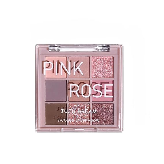 9 color Vintage Rose Artistry Palette,Brown&Rose-Toned Makeup Palette,Wearing Waterproof Professional Neutral Highly Pigmented Eye Makeup with Matte,Glitter Nude a Long-Wearing Formula for Woman&Girls
