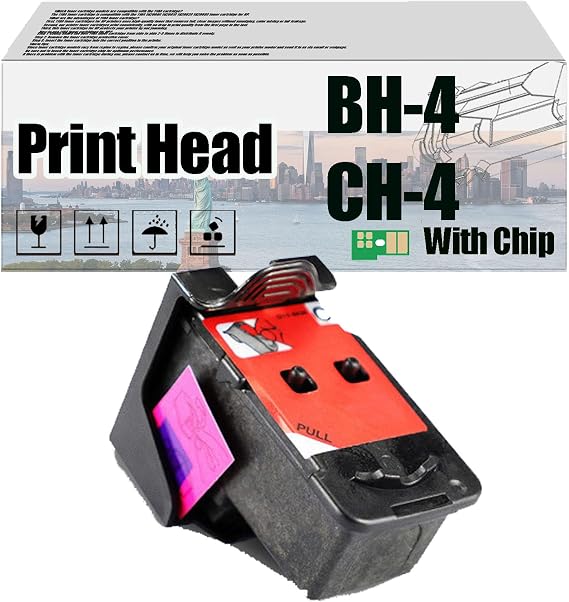 BH-4 CH-4 BH4 CH4 Print Head Printhead, Compatible for Canon G1400 G1410 G1411 G1416 G2400 G2410 G2411 G2415 G3400 G3410 G3411 G3415 G4400 G4410 G4411 Printers High Print Volume CH-4