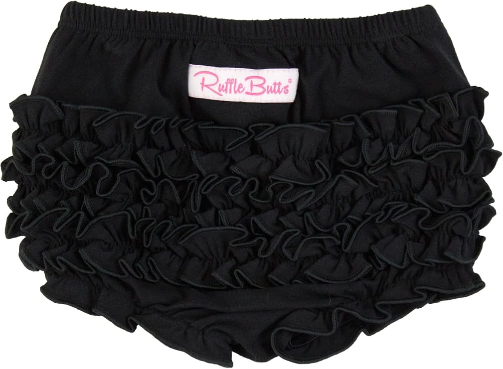 RuffleButts Toddler Girls Classic - Knit Ruffle Bloomers