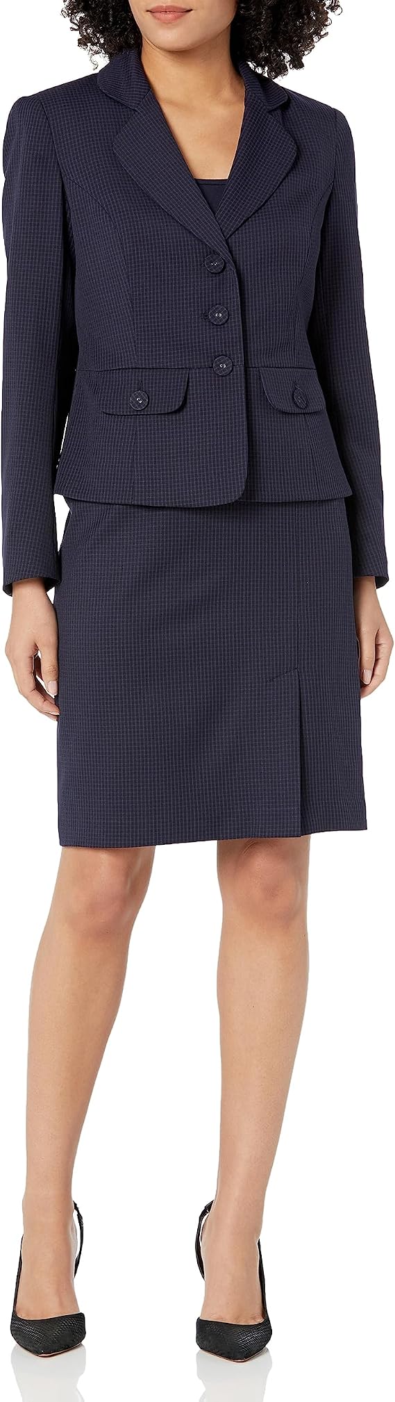 Le Suit Women's Le Suit Women's Textured Blazer & Skirt, 2pc Set