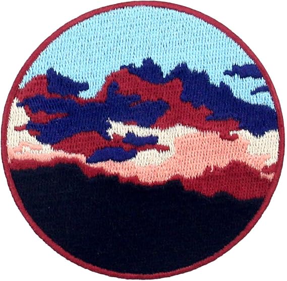 ZEGINs The Evening Sky Explore Outdoor Patch Embroidered Applique Iron On Sew On Emblem