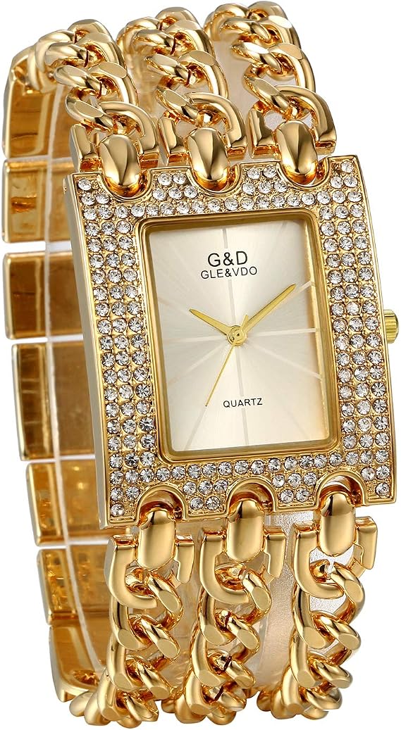JEWELRYWE Wristwatch, Women's, Brand, Popular, Luxurious, Glare Watch, Antique Fashion, Bracelet Watch, Girlfriend, Daughter, Birthday, Anniversary, Christmas, Valentine's Day, Gift, Gold