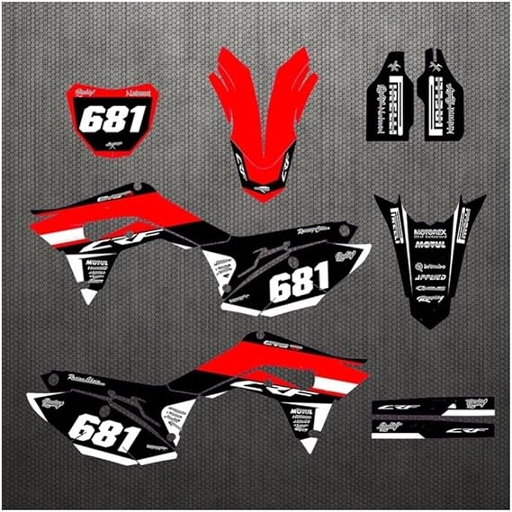 Motorbike Tank Pads Sticker for Ho&nda 300L CRF 2021-2023 CRF300L 2021 2022 2023 Motorcycle Fairing Sticker Graphics Background Decals Kits
