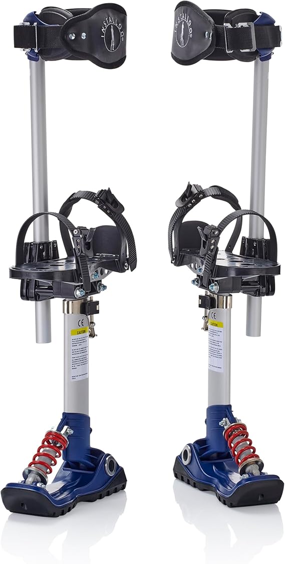 Adjustable Drywall Stilts Skywalker for Drywall, Ceiling Work, Painting & Plastering, 38-58 cm, Aluminium Work Stilts up to 105 kg, Size M, Installoo
