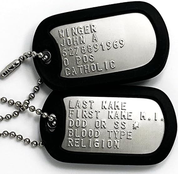 Personalized Military Dog Tags, US Made Milspec Regulation Replacement ID Tags for Active Duty Service Members and Veterans from All Branches of The Military, American Flag Edition