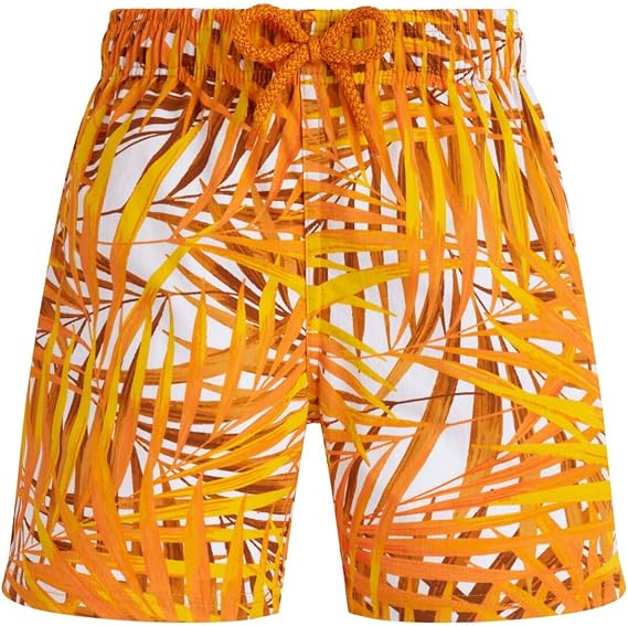 Boys Stretch Swim Trunks Palm Leaves