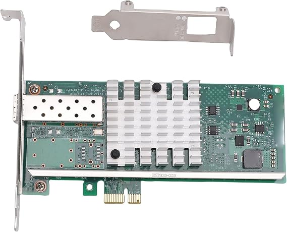 ciciglow 10G PCIE Network Card, PCIE X1 10GB SFP Fiber Ethernet Adapter with 82599EN Chip, for W VMware Server Centos Freebsd