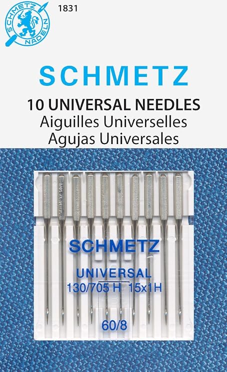 SCHMETZ Universal (130/705 H) Household Sewing Machine Needles - Carded - Size 60/8-10 Pack