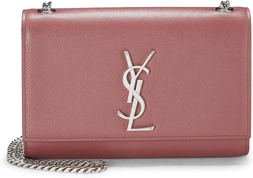 Pre-Loved Pink Leather Kate Chain Bag Small, Pink