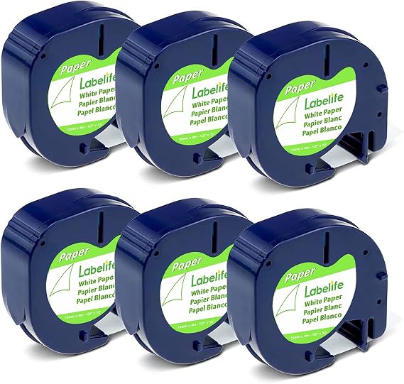 Replace for DYMO Label Maker Refills LetraTag White Paper 91330 10697