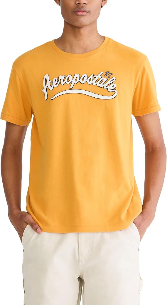AEROPOSTALE Men's AEROPOSTALE 87 Script Applique Graphic Tee