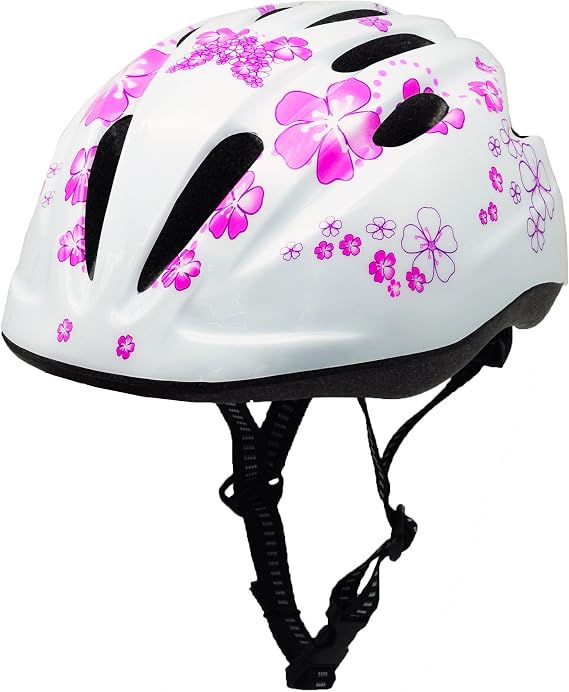 Girl Bike Helmet, Pink, Ages 3-10 Years Adjustable, Multi-Sport