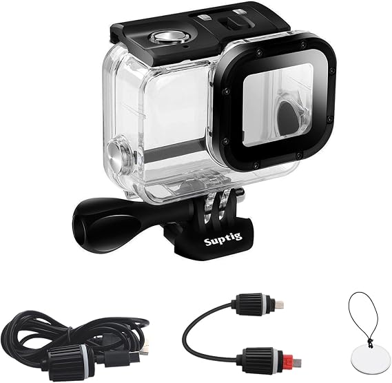 Suptig Waterproof Case Charging Case for GoPro Hero 7 Black Hero 5 Hero 6