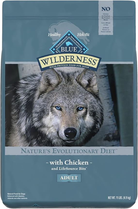 Blue Buffalo Wilderness Chicken Adult Dry Dog Food, Grain-Free, 11 lb