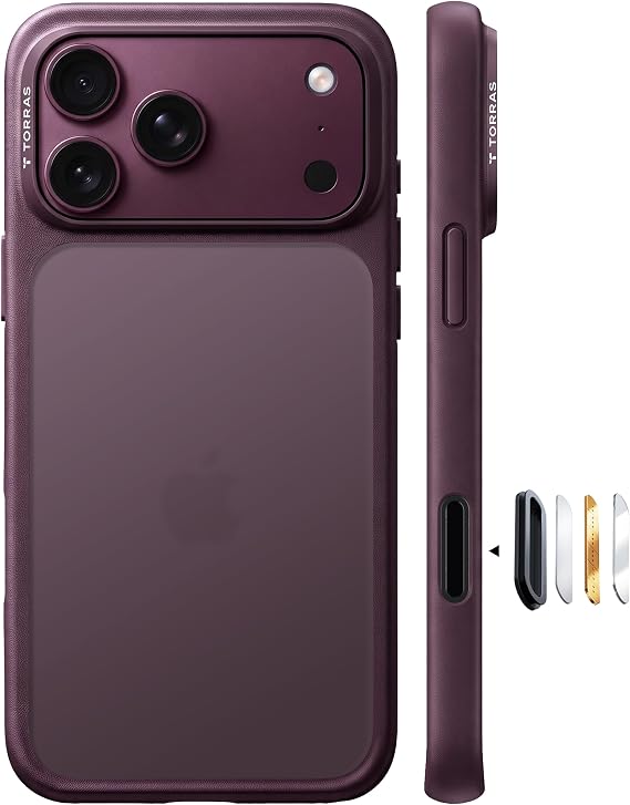TORRAS Shockproof for iPhone 18 Pro Case Burgundy Purple, 2026 Upgraded