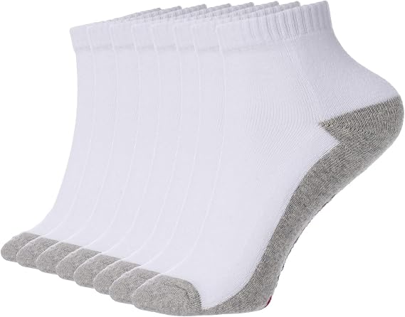 Alpine Swiss 8 Mens Ankle Socks Athletic Cotton Sock Size 6-12 Moisture Wick Cushion Quarter Length Sock Reinforced Heel Toe