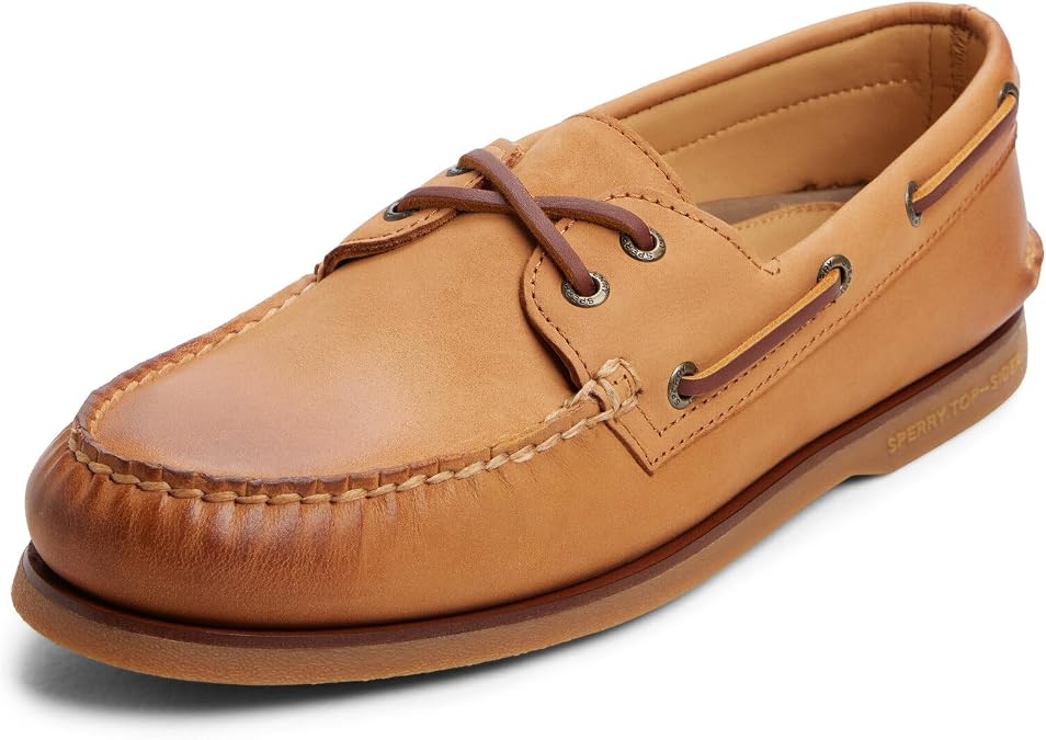 Sperry Men's Gold Authentic Original 2 Eye Boat Shoe, Light Brown, 13 Wide