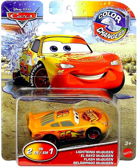 Cars 2020 Mattel 1:55 Color Changers Mini Car, 1 Pack, Lightning McQueen / MATTEL CARS COLOR CHANGERS 1 PACK LIGHTNING McQUEEN Disney Pixar Movie Character Car Color Change Bath