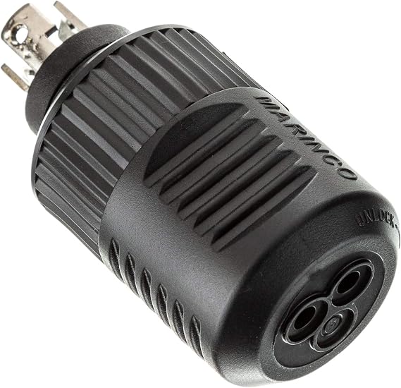 MotorGuide 8M0092065 Trolling Motor Replacement Plug Medium Duty, Use with 16- to 8-Gauge Wire, Connects with Receptacle, Black
