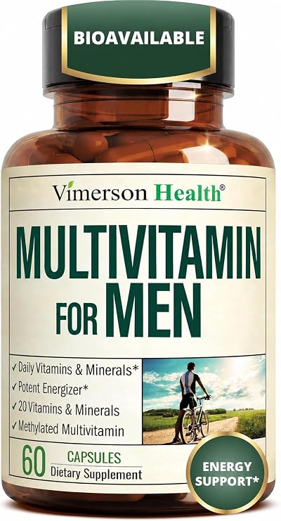 Multivitamin for Men Methylated Multivitamin Daily Wellness 60 Caps
