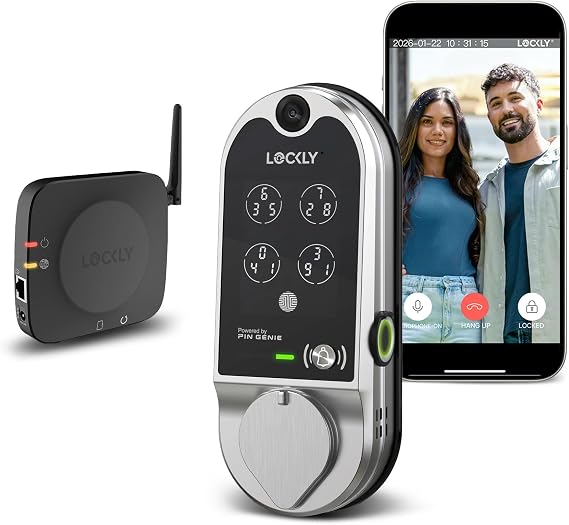 Lockly Vision Video Smart Lock with Video Camera/2-Way Audio Doorbell