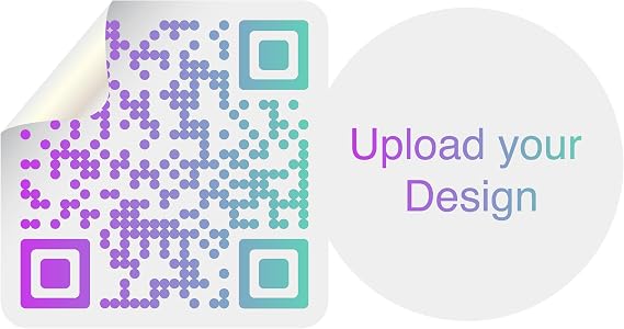 QR Code Stickers Custom - QR Labels for Business and Personal Use - Custom QR Code Stickers with Logo - UV Resistant and Waterproof QR Code Stickers Custom