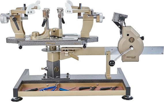 D-U-N-S Certified Tennis Stringing Machine - Stringing Machine for Racquets - Silver Black/Gold -Full Metal Tennis Stringing Machine