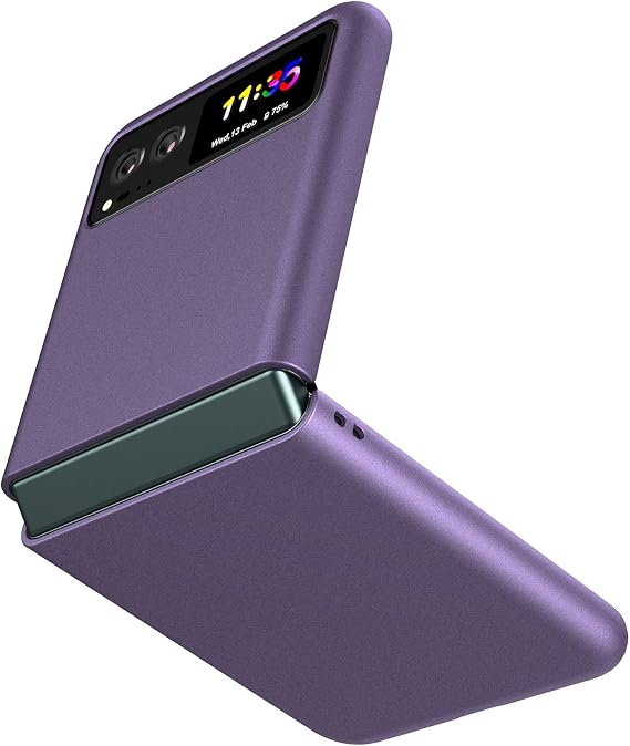 Cresee Case for Motorola Razr 2023, Thin Hard Matte Phone Case for Moto Razr 2023 - Violet Purple