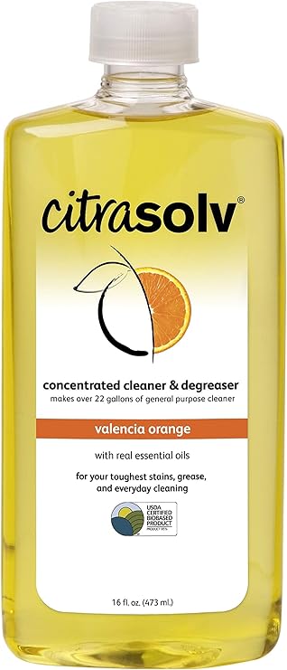 CitraSolv Natural Cleaner and Degreaser Concentrate Valencia Orange, 16 Fluid Ounce