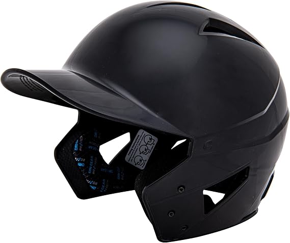 CHAMPRO Sports HX Rookie Batting Helmet - Dri-Gear Liner, NOCSAE Approved, Black