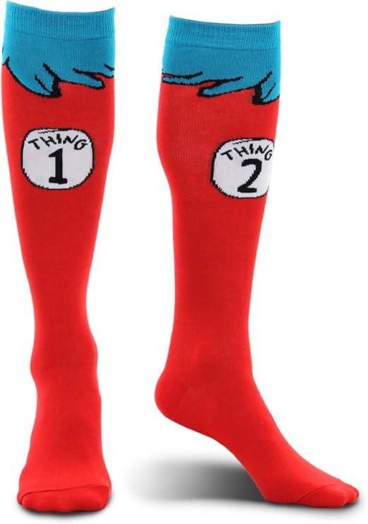 elope Dr. Seuss Thing 1 & 2 Adult Costume Socks