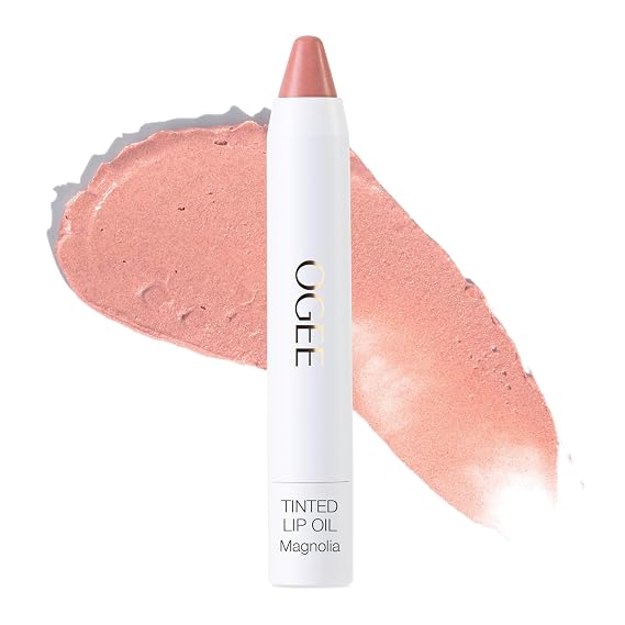 Ogee Tinted Sculpted Lip Oil - Organic Lip Stain, Balm & Color - MAGNOLIA | Lip Stain Made with 100% Organic Coconut Oil, Jojoba Oil, and Vitamin E, Best as Lip Balm, Lip Color or Lip Treatment
