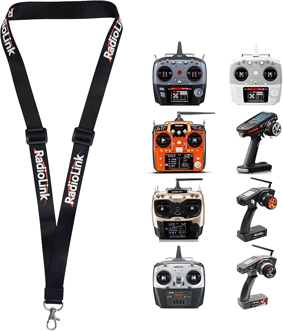 Radiolink RC Transmitter Lanyard Adjustable Strap Neck Sling Hook for Radio Remote Controller RC8X/AT10II/AT9S/AT9S Pro/RC6GS V3/RC4GS V3/T8FB/X4/X6/T12D/T16D