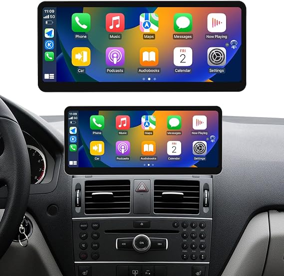 Road Top 12.3" CarPlay Screen for Mercedes-Benz C W204 NTG4.0 2008-2010