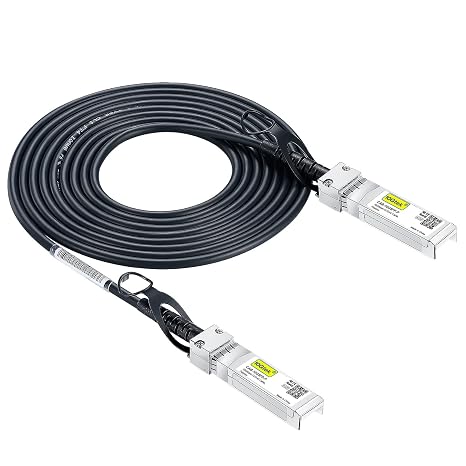 10Gtek SFP+ DAC Twinax Cable, 10G Direct Attach Copper Passive Cable, SFP+ to SFP+ Patch Cable, Compatible with Intel XDACBL3M, 3-Meter(10ft)