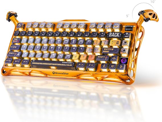 GravaStar Mercury K1 Pro 75% Wireless Mechanical Gaming Keyboard, Hot-Swap