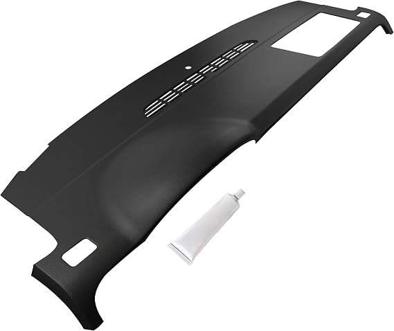 DashSkin Dash Cover Compatible with 2007-2014 Chevy Tahoe Suburban Avalanche & GMC Yukon & Yukon XL Without Speaker Holes in Black - Hard Molded Plastic Dashboard Cap