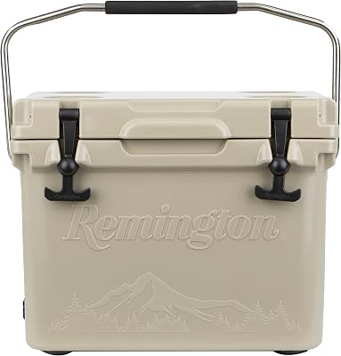Remington Rotomolded Cooler, Insulated Hard Ice Chest, Durable Cooler with Heavy Duty Rubber Latches & O-Ring Barrier for Air Tight Seal