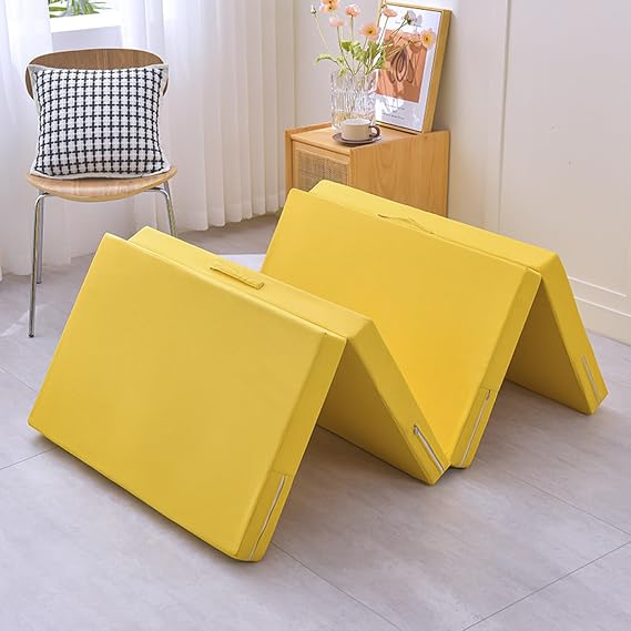 Memory Foam Camping Mattress Pad, Thick Waterproof Foldable Sofa Bed Floor Mattress, Portable Sleeping Pad for Adult, Sleeping Mat for Travel RV Camping Guest Yoga(Size:35*78inch,Color:D 3inch)