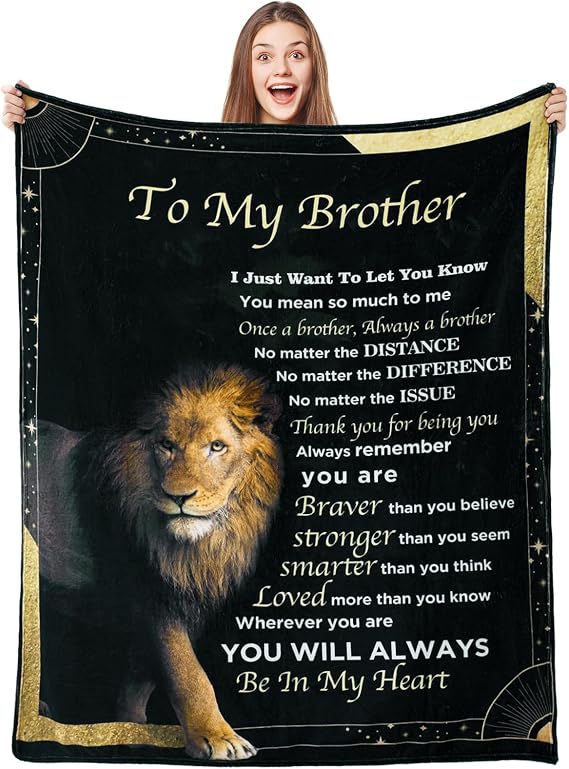 Big Brother Gifts from Sister for Birthday Gifts for Brother Adult Blanket
