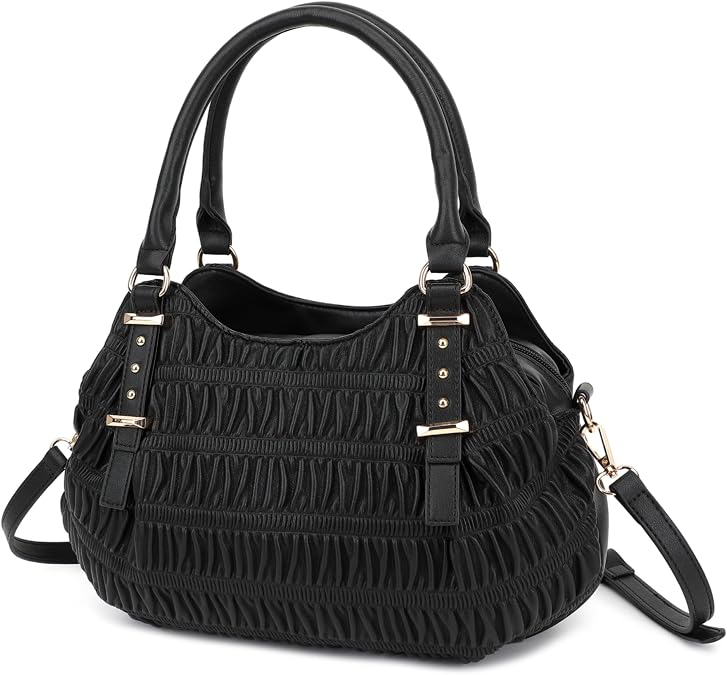Scarleton Quilted Crossbody Bags for Women Vegan Leather Purses Small Shoulder Handbags with Chain Strap, H1048