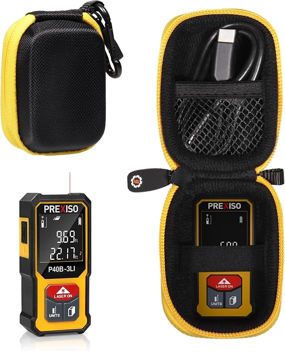 Laser Distance Measure Case for PREXISO Mini Laser Measurement Tool, 135Ft Rechargeable Laser Distance Meter