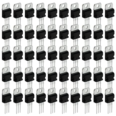 50Pcs Linear Voltage Regulator Three-Terrminal Regulator with 5 pcs of L7805,L7806,L7809,L7812,L7815,L7824,L7905,L7912,L7915 and LM317