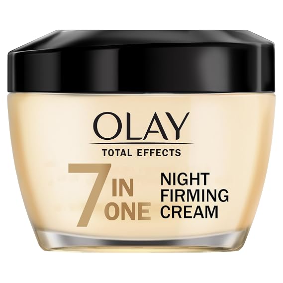 Olay Total Effects Night Firming Cream, Anti-Aging Night Face Moisturizer, 7-in-1 Benefits: Hydrates, Brightens, Visibly Evens Tone Visibly Firms & Smooths, Oil-Free Non-Greasy, 1.7 oz