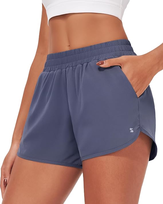Stelle Womens 3" Running Shorts Quick Dry Athletic Shorts for Workout