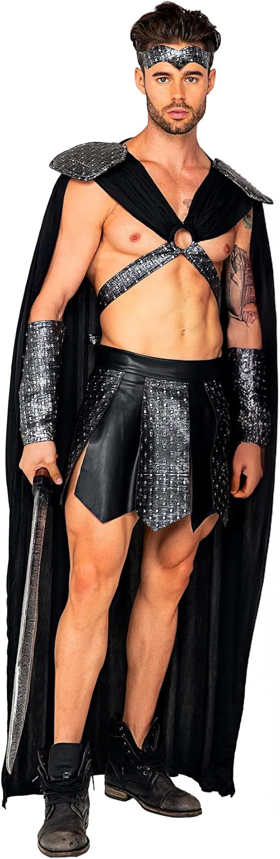Roma Costume mens 4pc Valiant Gladiator Costume