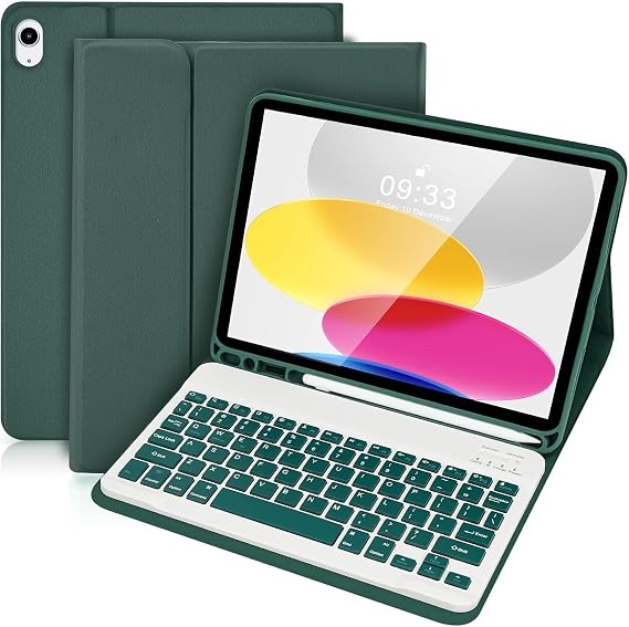 Fogy Ipad (A16) 11inch 10th Generation 2022/2025 Compatible Bluetooth Turkish Q Keyboard Case (Note Tablet)